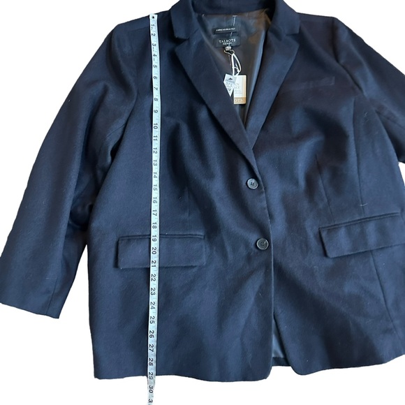 Talbots Womens Navy Blue Wool‎ Blend Two Button Blazer Size 22W NWT - Picture 13 of 15